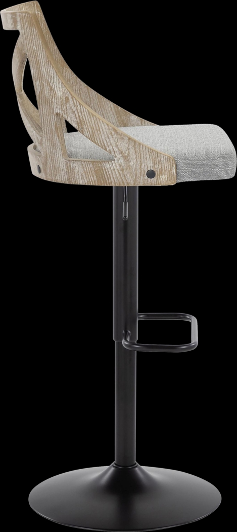 Hasbrouck IV Gray Adjustable Barstool, Set of 2 - Thumbnail - Image 5