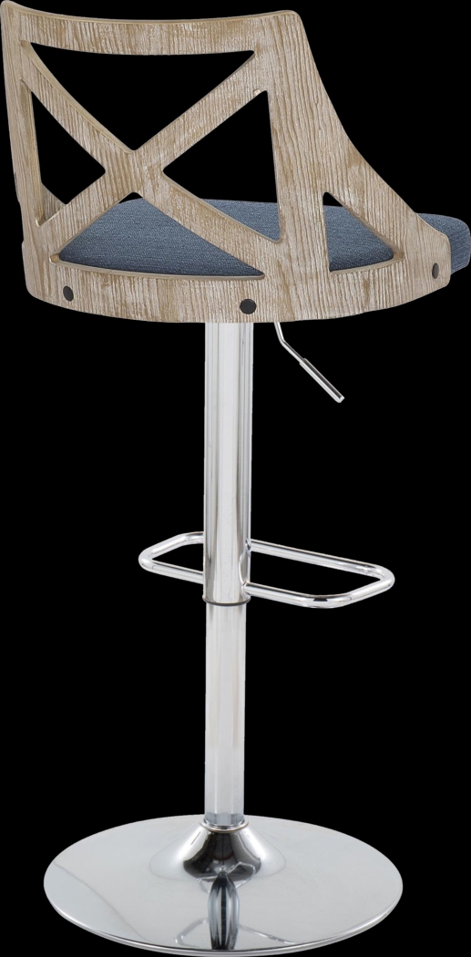 Hasbrouck V Blue Adjustable Barstool, Set of 2 - Thumbnail - Image 6