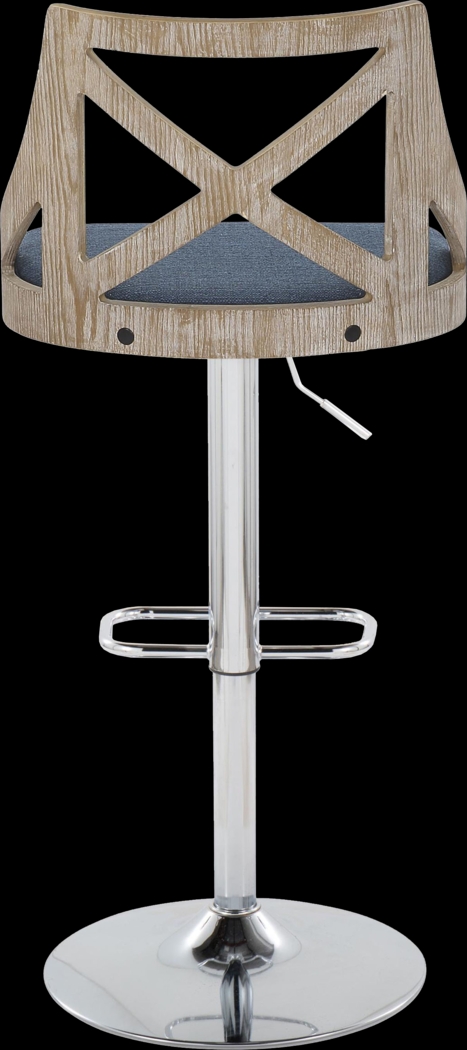 Hasbrouck V Blue Adjustable Barstool, Set of 2 - Thumbnail - Image 7