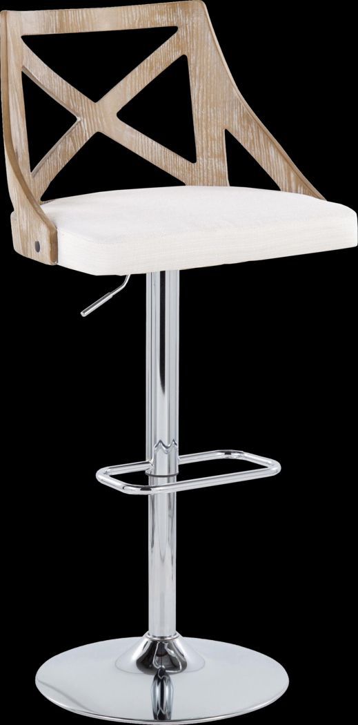 Hasbrouck V Cream Adjustable Barstool, Set of 2 - Thumbnail - Image 4