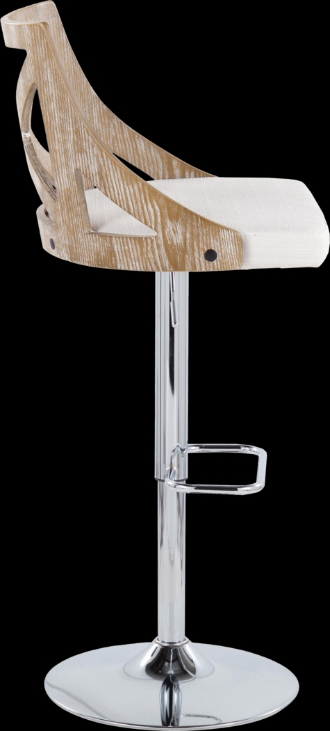 Hasbrouck V Cream Adjustable Barstool, Set of 2 - Thumbnail - Image 5