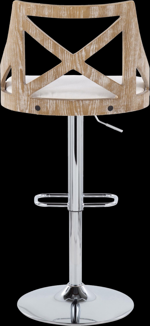 Hasbrouck V Cream Adjustable Barstool, Set of 2 - Thumbnail - Image 7