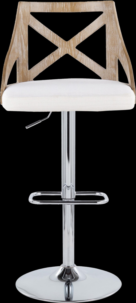 Hasbrouck V Cream Adjustable Barstool, Set of 2 - Thumbnail - Image 8
