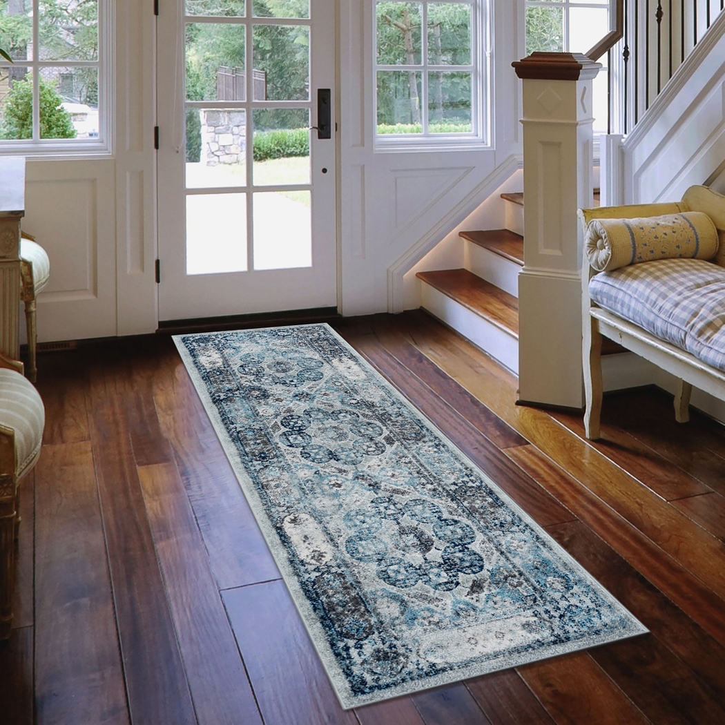 Hasder Gray 2'6 x 10'3 Runner Rug - Thumbnail - Image 2