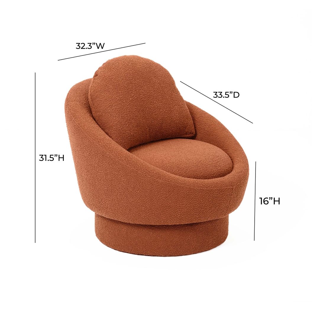 Haseltine Red Swivel Accent Chair - Thumbnail - Image 5