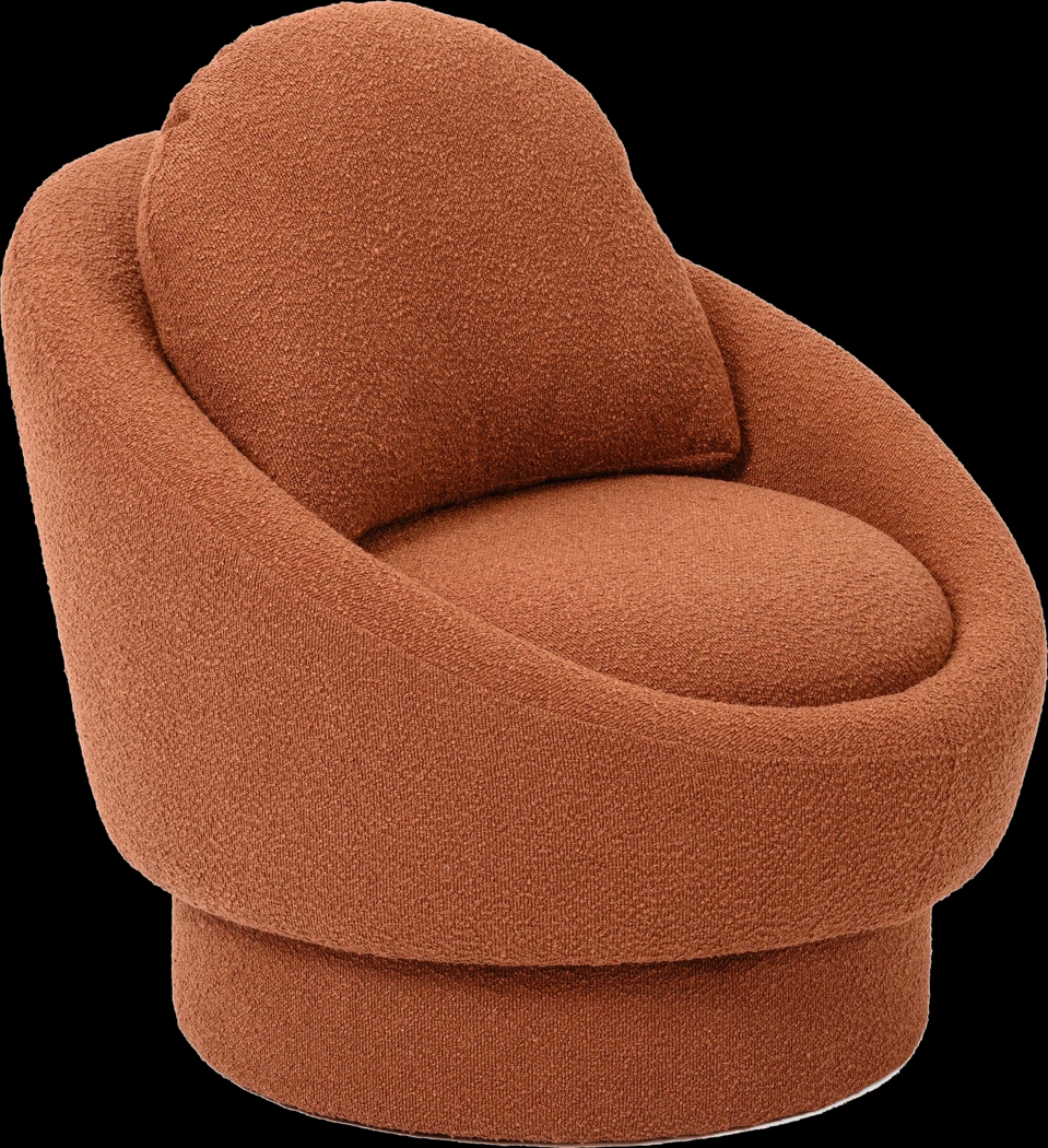 Haseltine Red Swivel Accent Chair - Thumbnail - Image 1