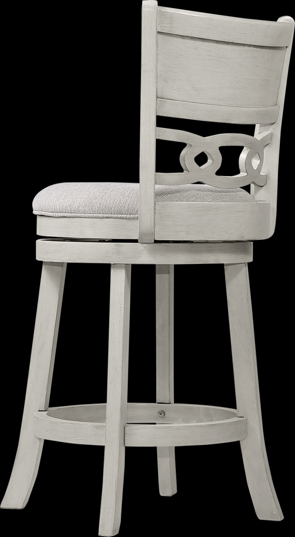 Hasfield White Counter Stool, Set of 2 - Thumbnail - Image 2