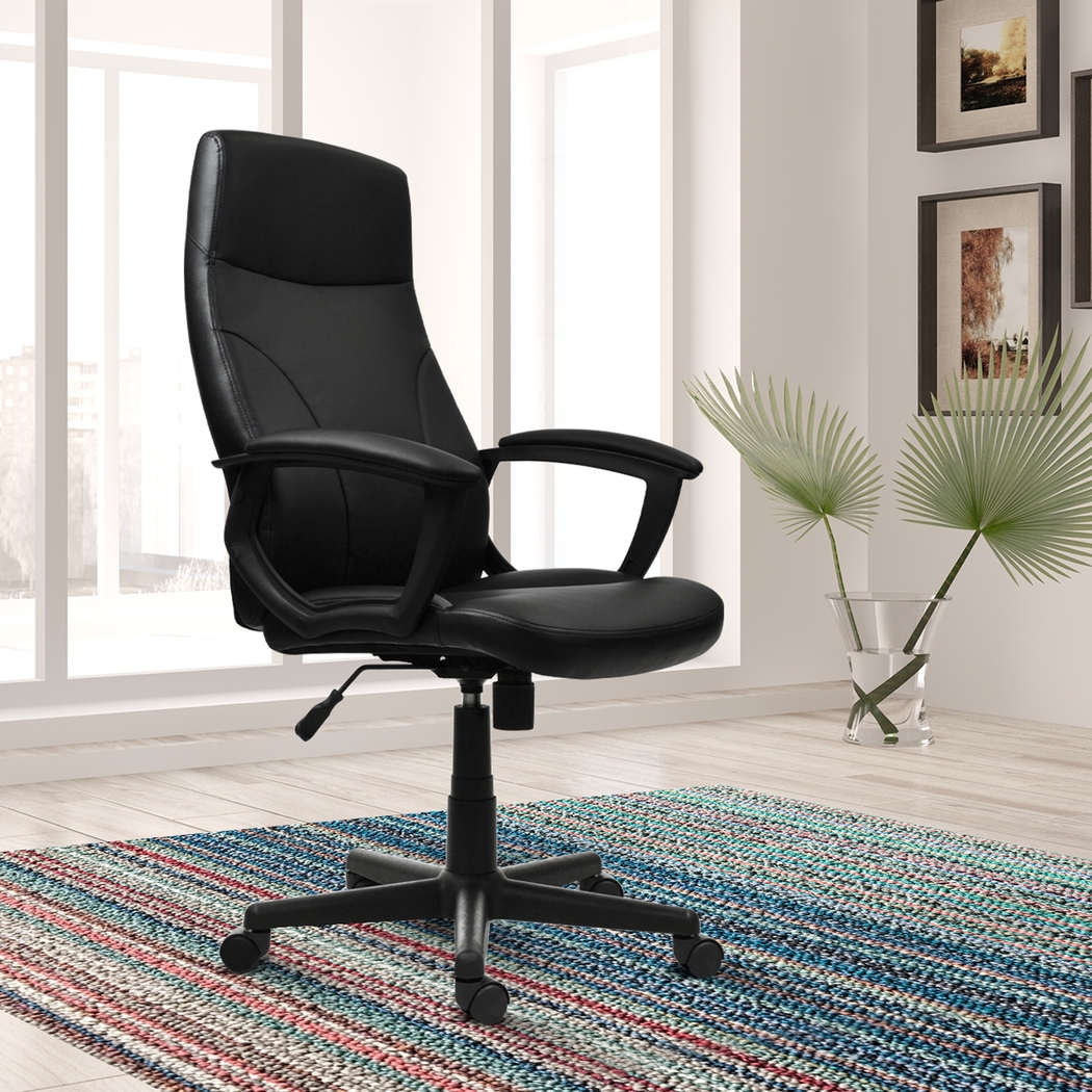 Hasham Black Office Chair - Thumbnail - Image 2