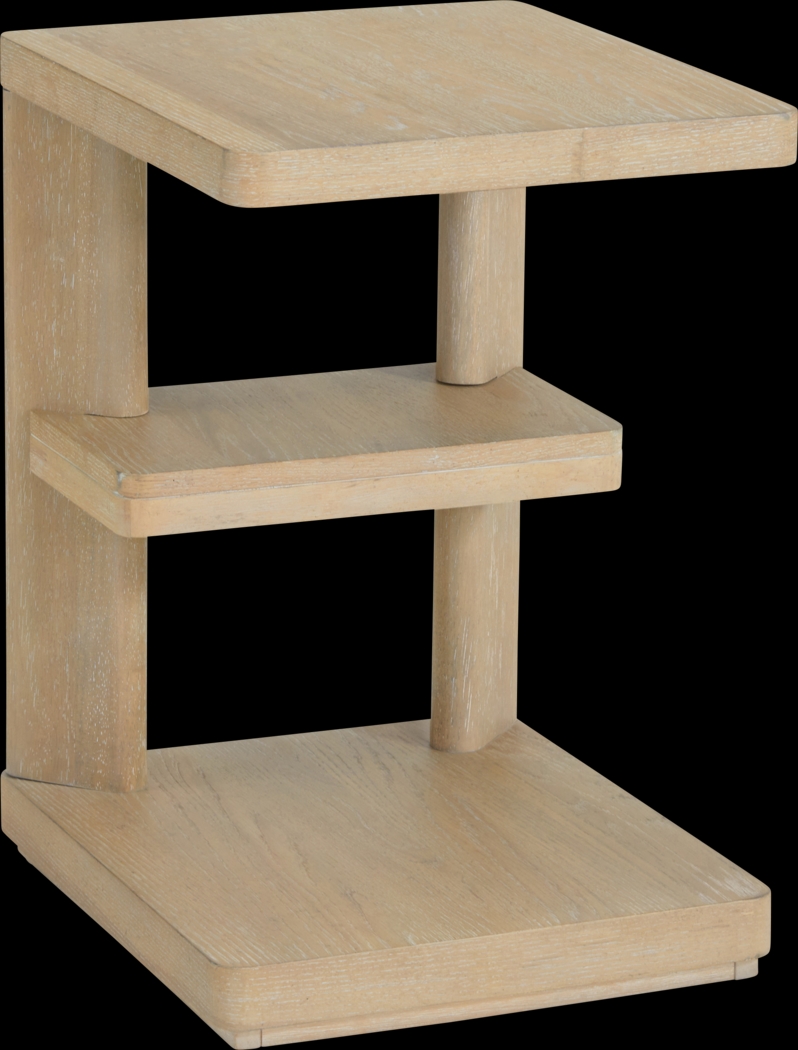 Hasia Beige Chairside Table - Thumbnail - Image 1
