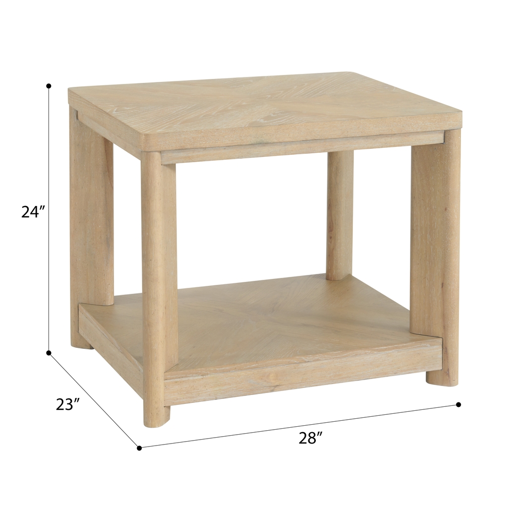 Hasia Beige End Table - Thumbnail - Image 5
