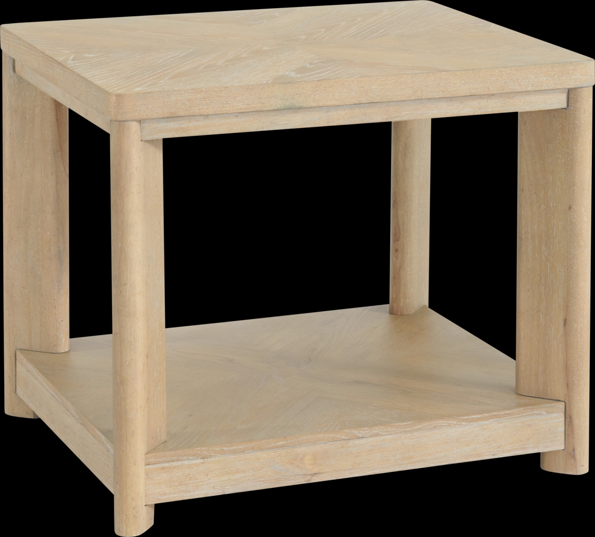 Hasia Beige End Table - Thumbnail - Image 1