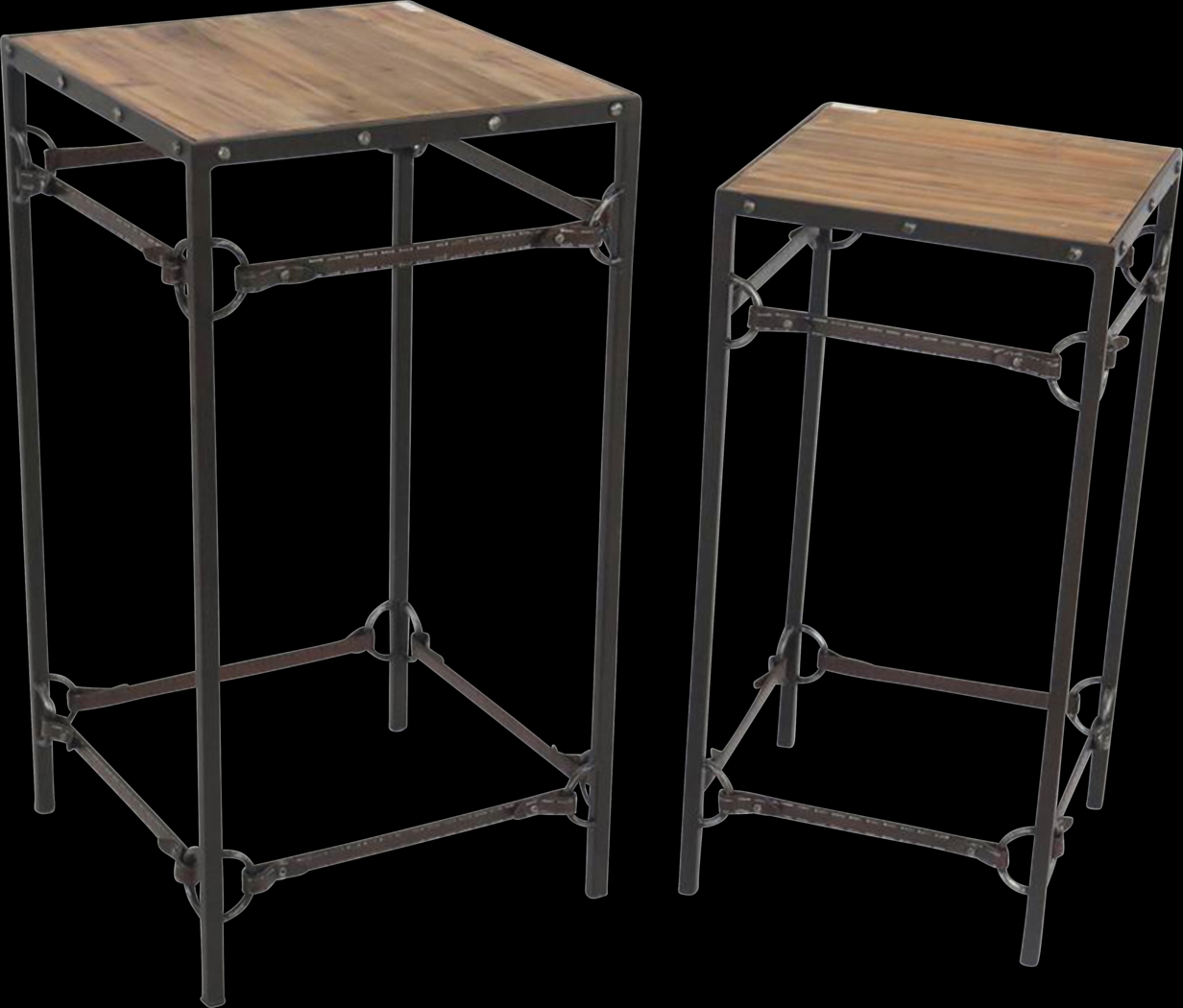 Haskins Beige Set of 2 Accent Tables - Thumbnail - Image 1