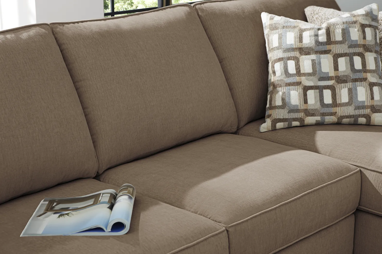 Haskins Brown 3 Pc Sleeper Sectional - Thumbnail - Image 6