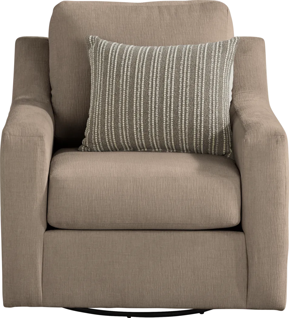 Haskins Brown Swivel Chair - Thumbnail - Image 2