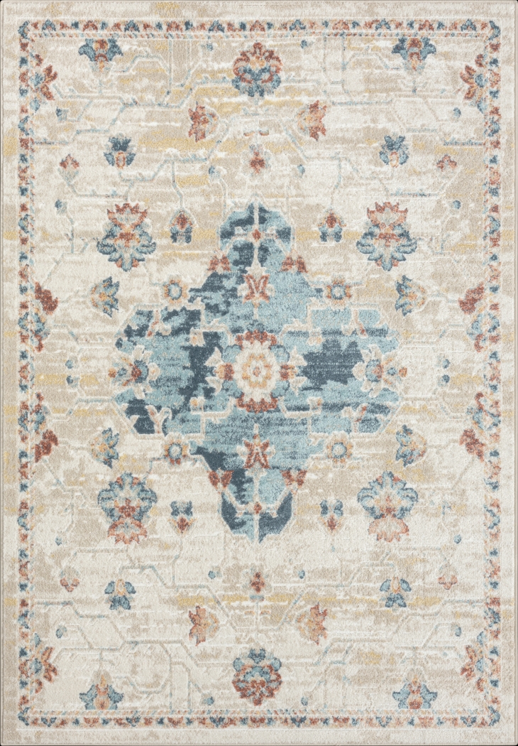 Hatem Blue 7'10 x 9'10 Rug - Thumbnail - Image 1