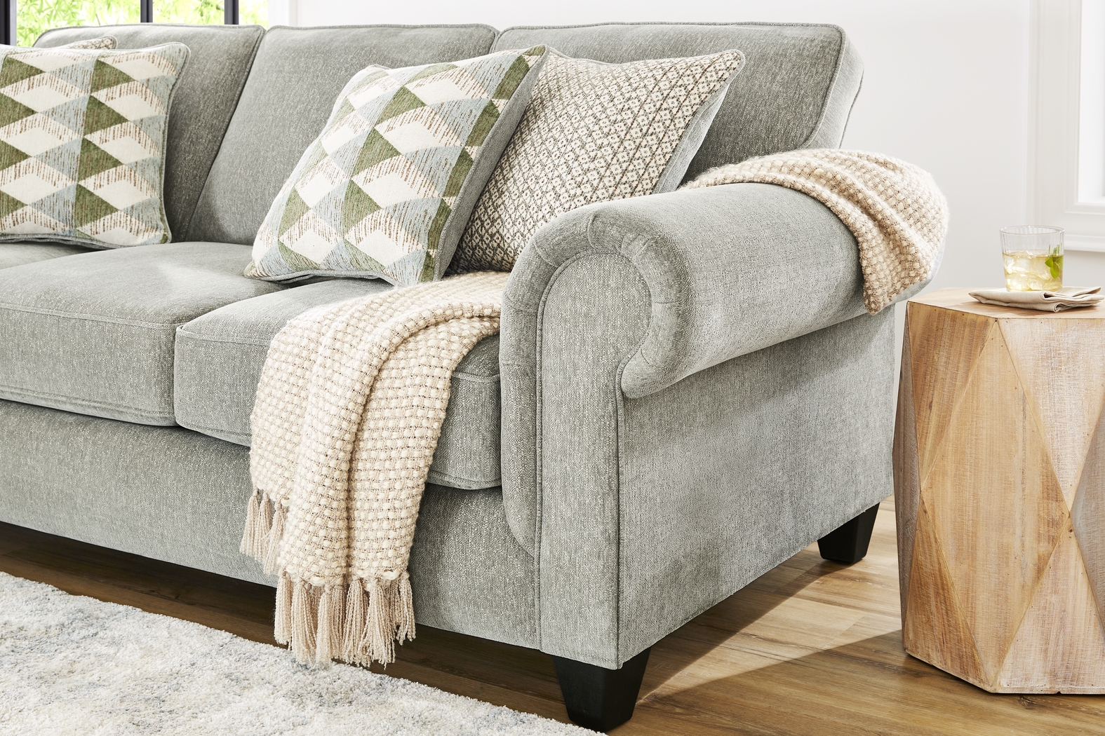 Hathaway Bluestone Gel Foam Sleeper Sofa - Thumbnail - Image 2