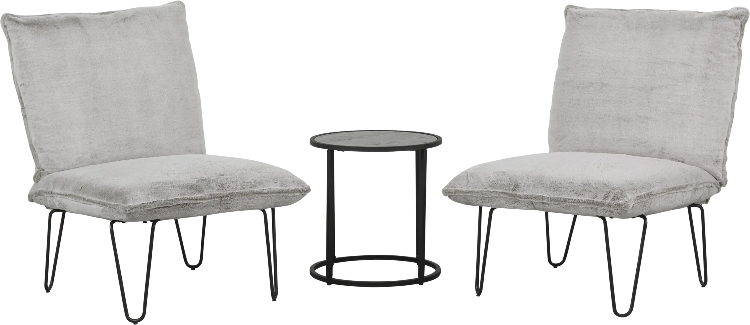 Hatlyn Gray Chair and Table Set - Thumbnail - Image 1