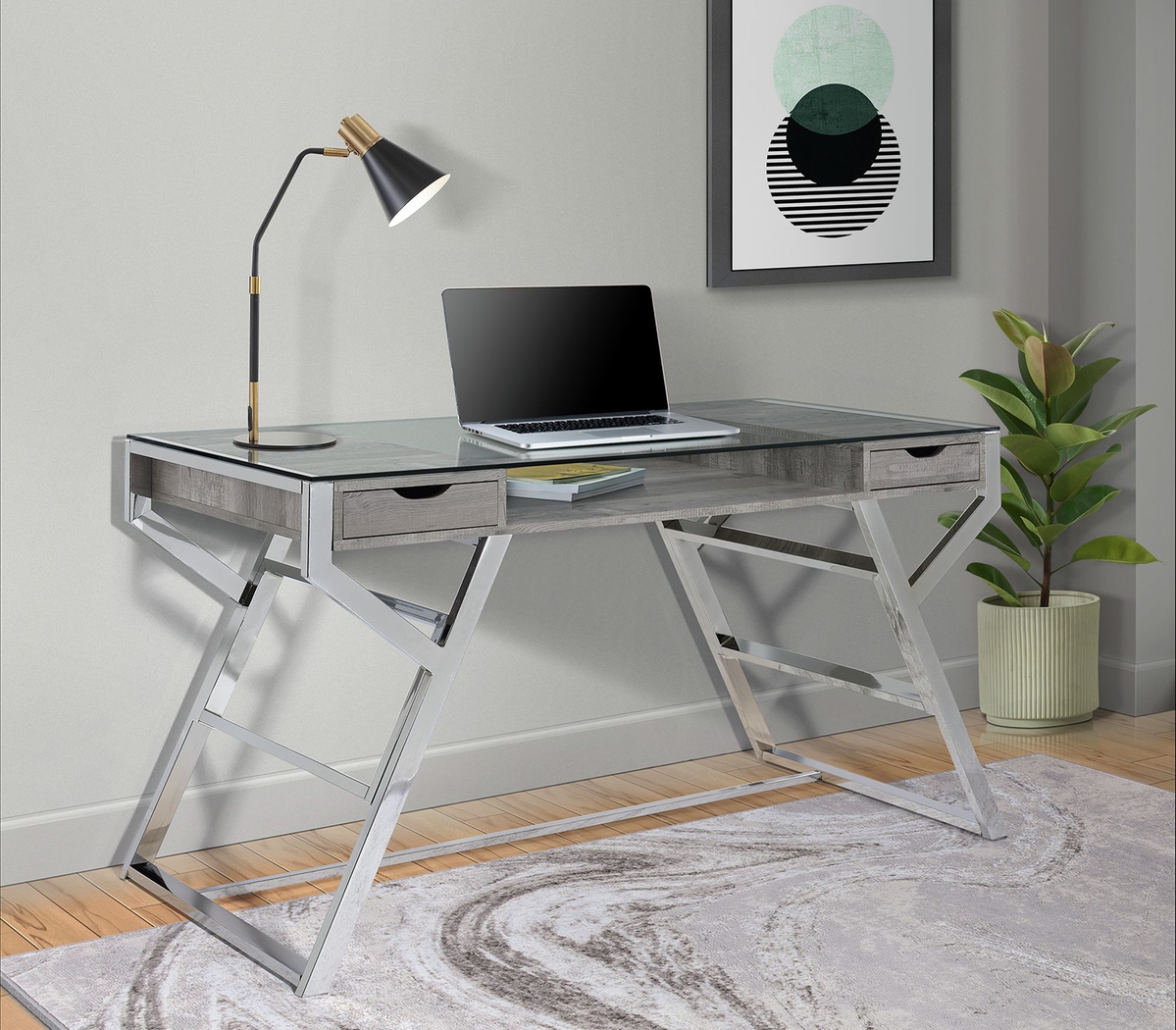 Hattaway Gray Desk - Thumbnail - Image 9