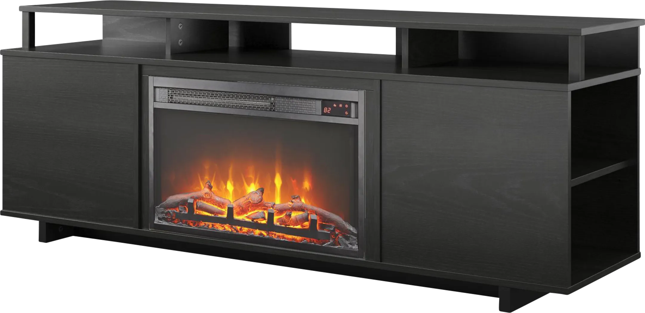Haugo Black 59 in Console with Electric Fireplace - Thumbnail - Image 5