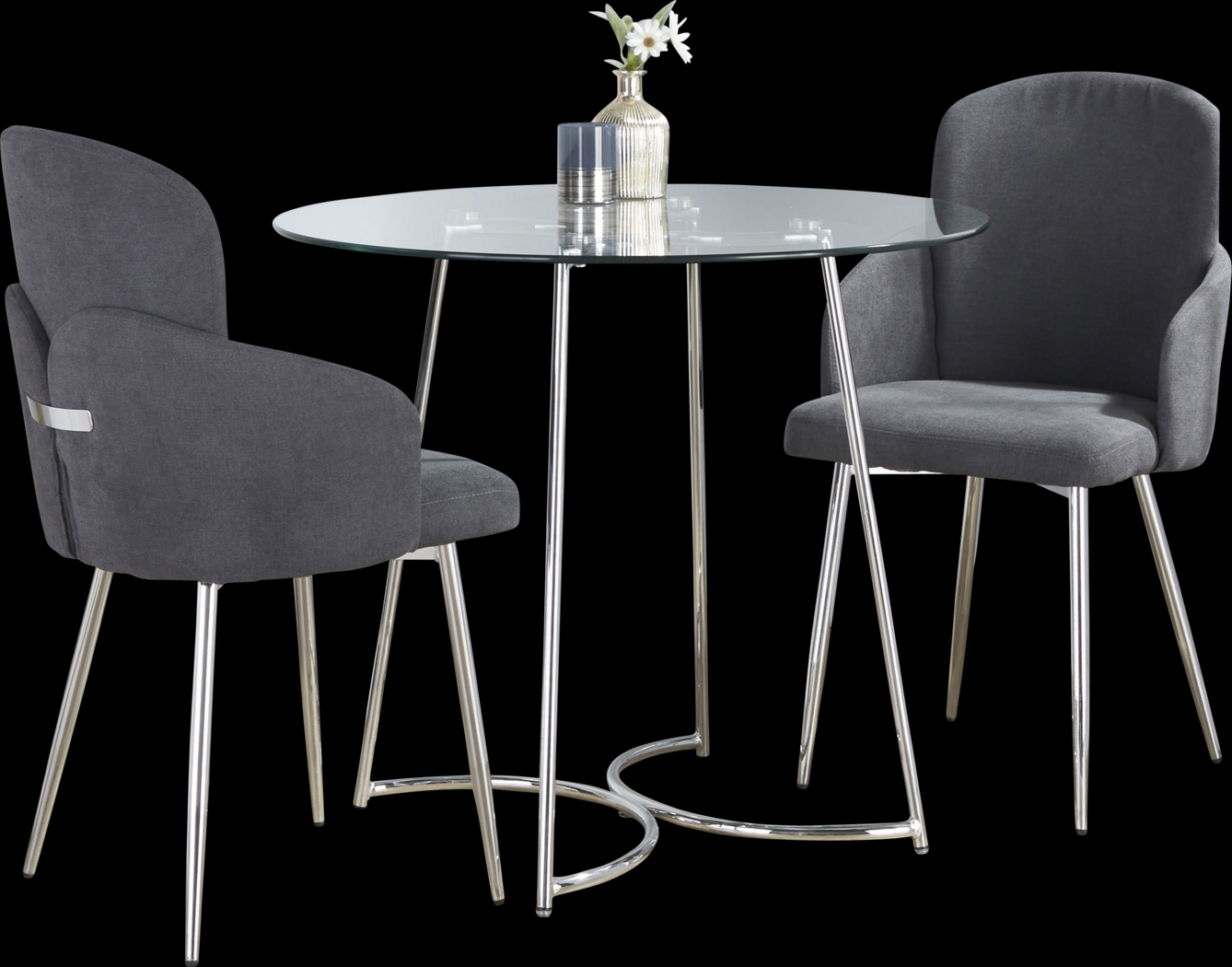 Haurt Gray 3 Pc Dining Set - Thumbnail - Image 1