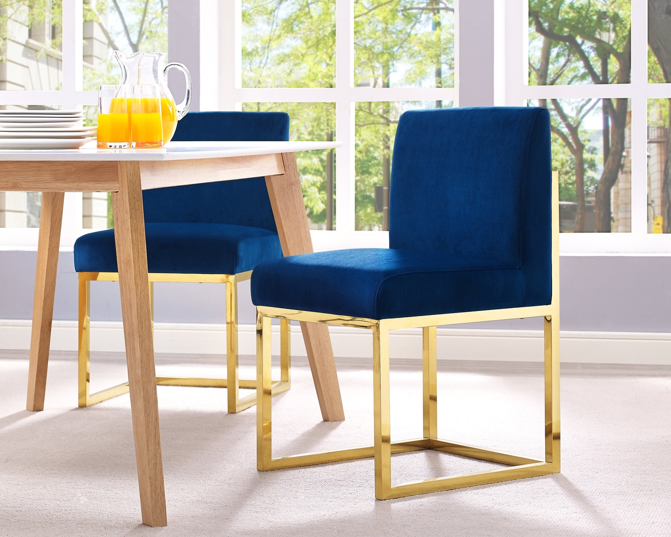 Haute Navy Accent Chair - Thumbnail - Image 2