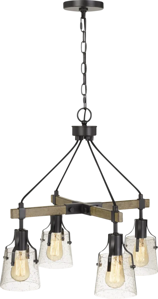 Haven Moor Circle Wood Chandelier - Thumbnail - Image 2