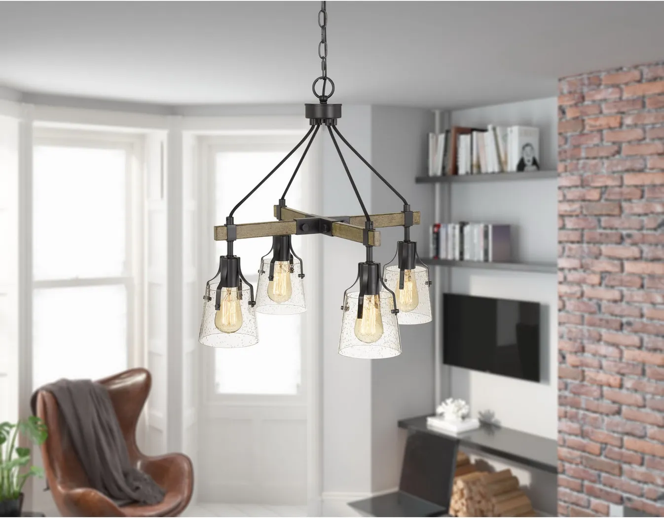 Haven Moor Circle Wood Chandelier - Thumbnail - Image 3