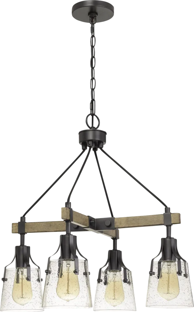 Haven Moor Circle Wood Chandelier - Thumbnail - Image 1