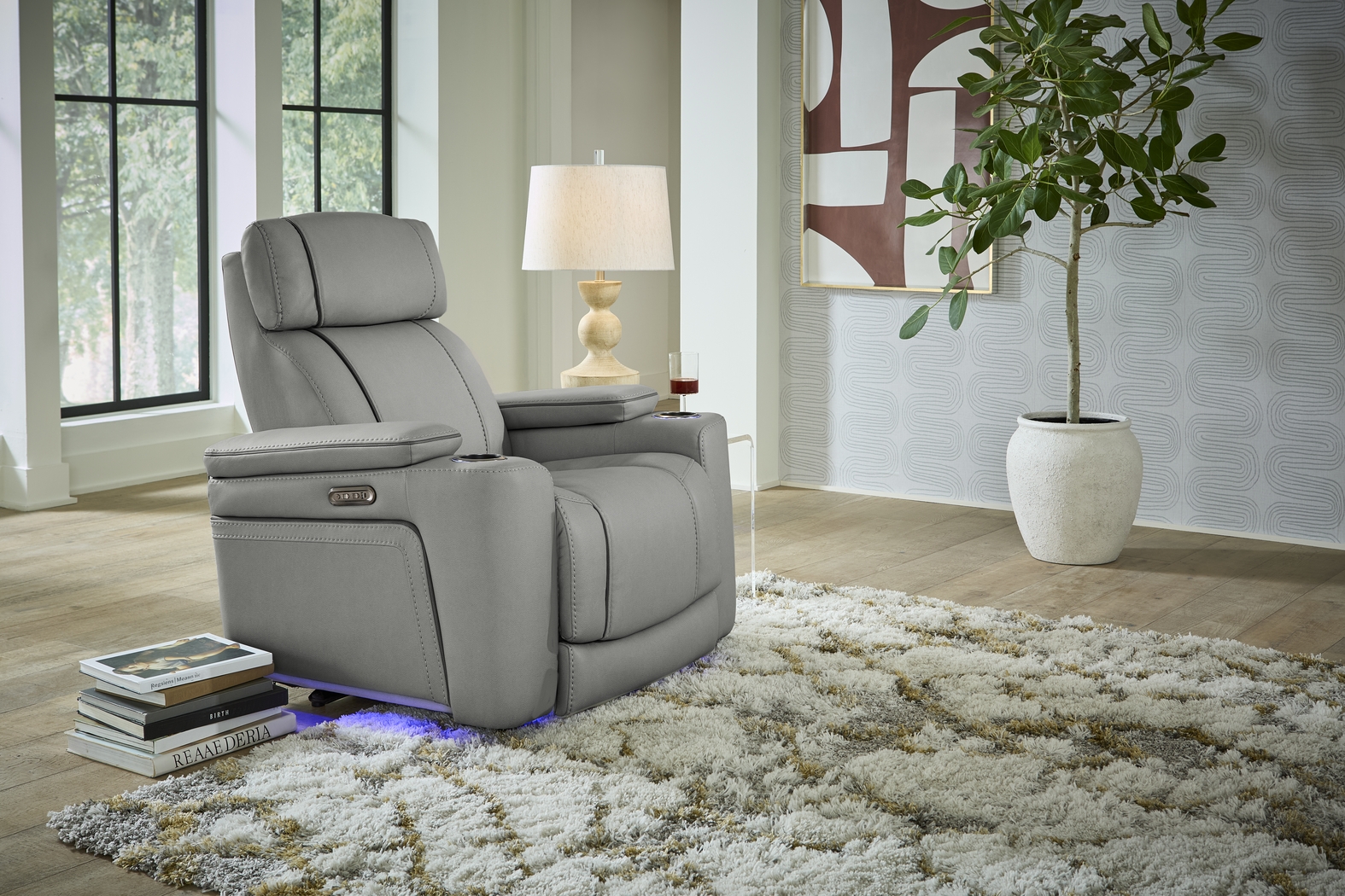 Haven Point Charcoal 8 Pc Dual Power Reclining Living Room - Thumbnail - Image 18