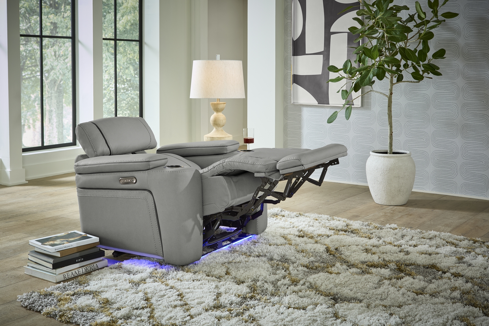 Haven Point Charcoal 8 Pc Dual Power Reclining Living Room - Thumbnail - Image 19