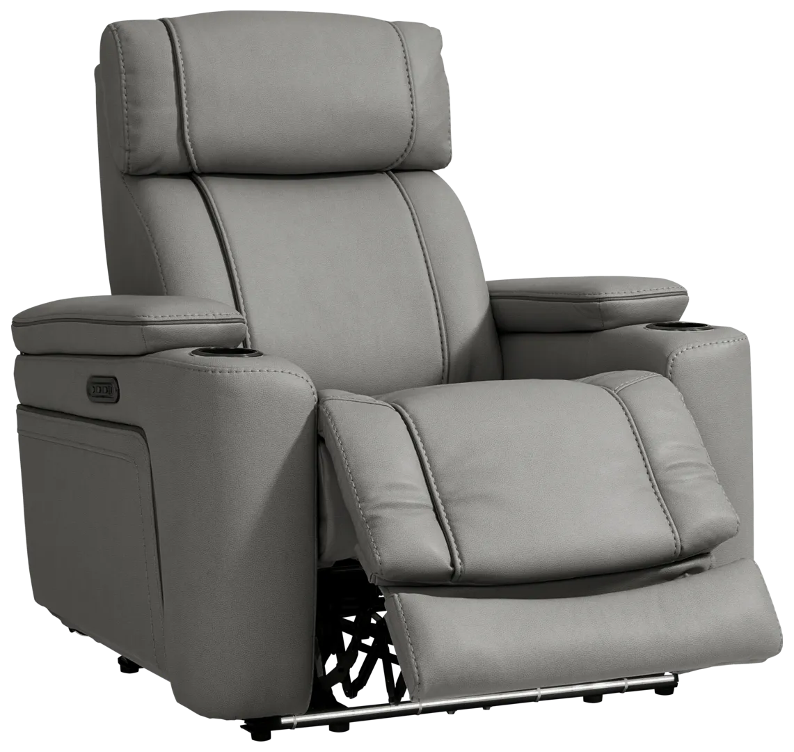 charcoal dual power recliner