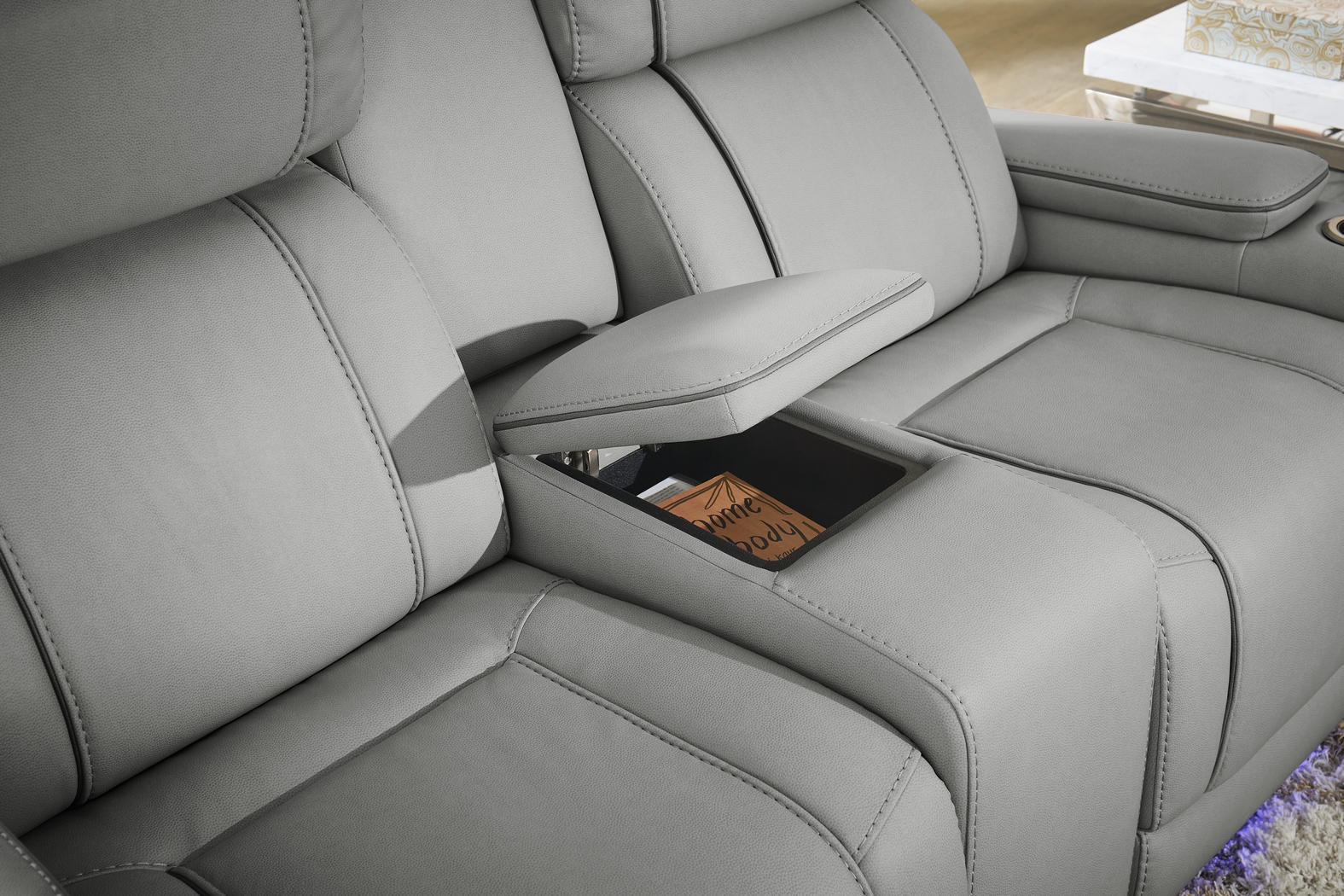 Haven Point Charcoal 7 Pc Dual Power Reclining Living Room - Thumbnail - Image 14