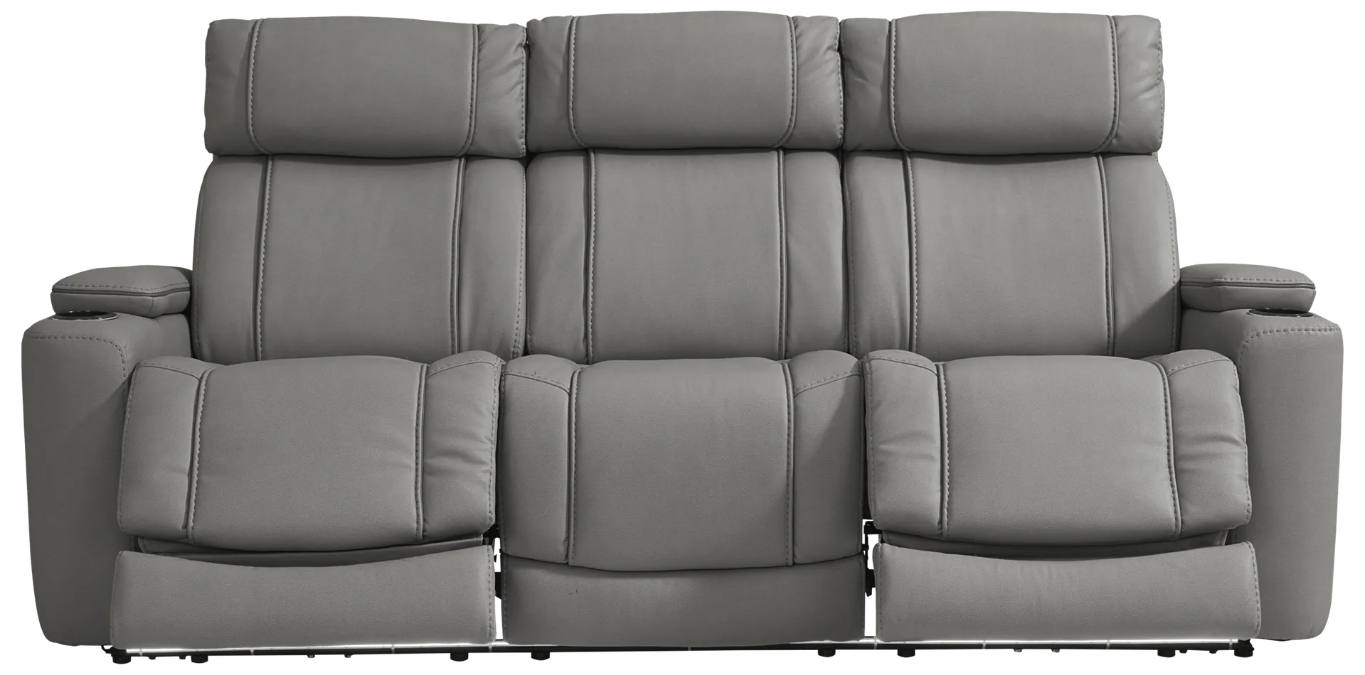 charcoal dual power reclining sofa