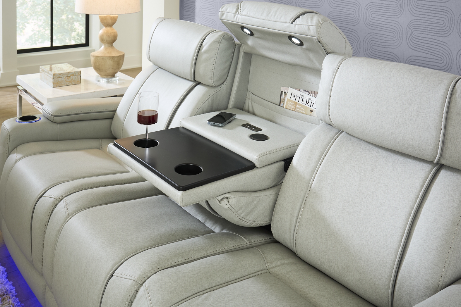 Haven Point Platinum 5 Pc Living Room with Dual Power Reclining Sofa - Thumbnail - Image 8