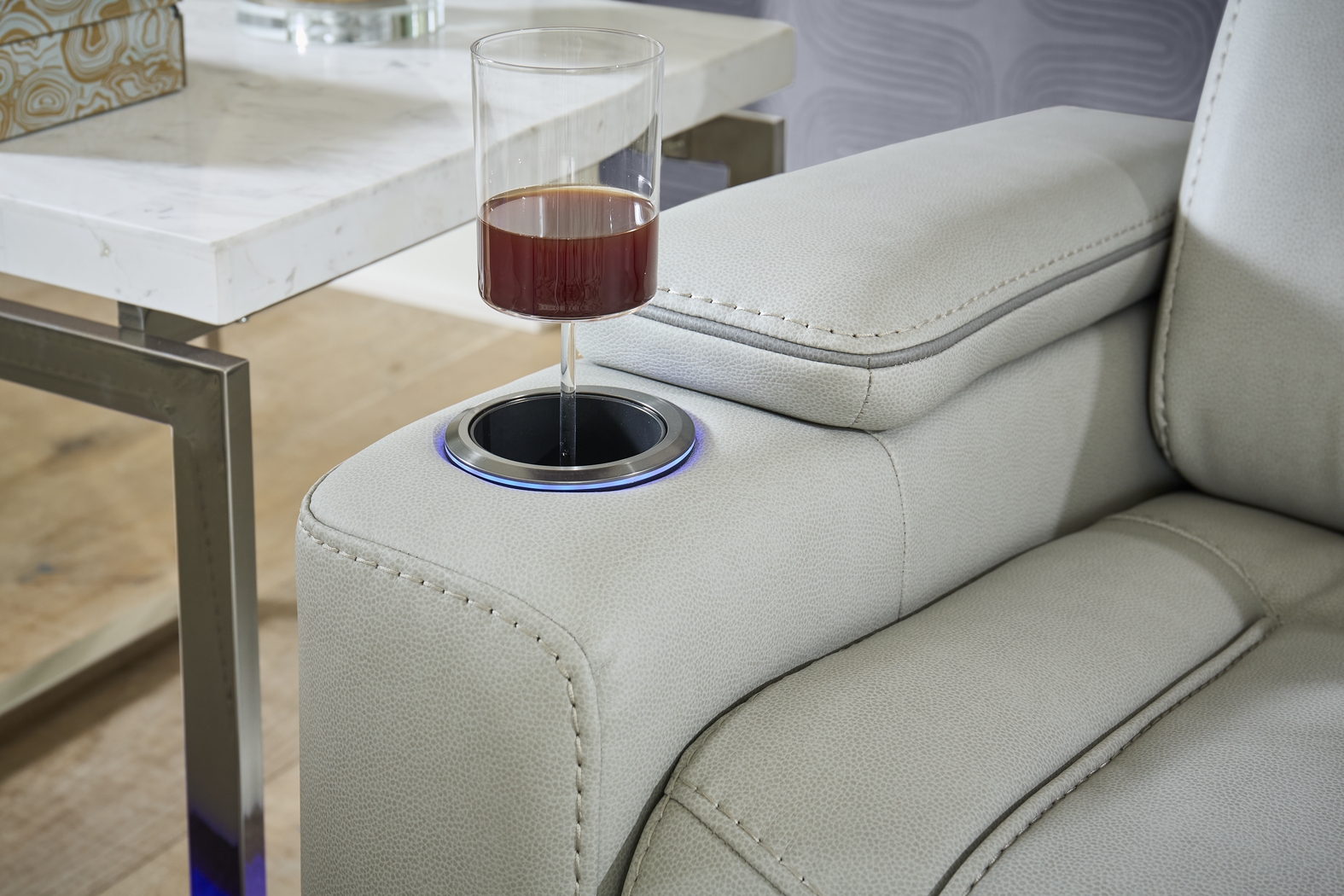 Haven Point Platinum Reclining Loveseat - Thumbnail - Image 4