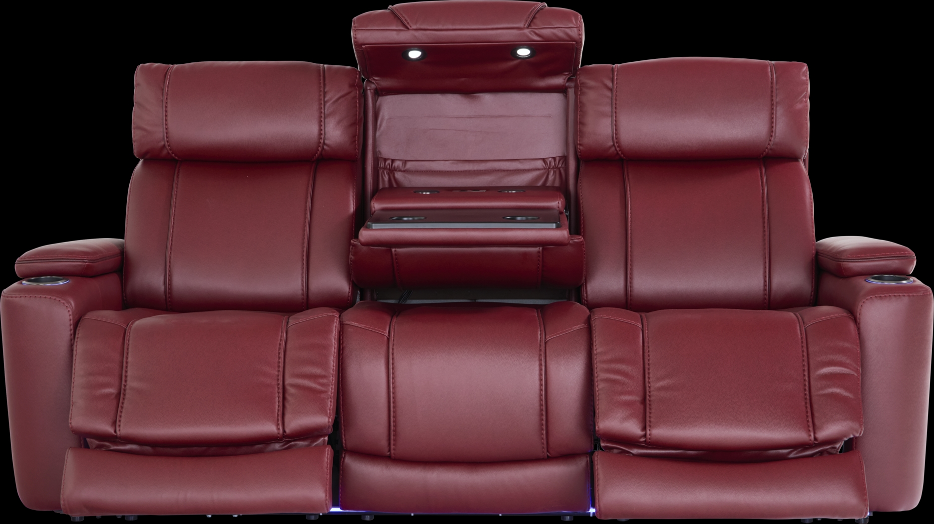 Haven Point Red 2 Pc Reclining Living Room with Dual Power Reclining Sofa - Thumbnail - Image 3