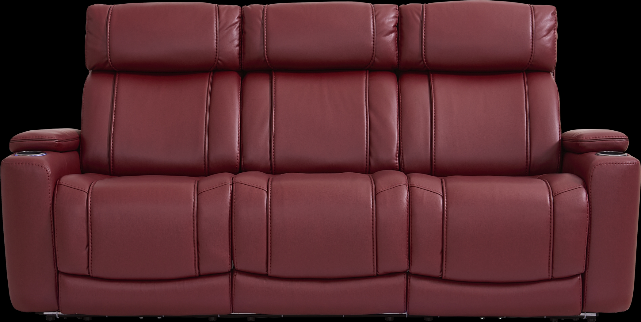 Haven Point Red 2 Pc Reclining Living Room with Dual Power Reclining Sofa - Thumbnail - Image 2
