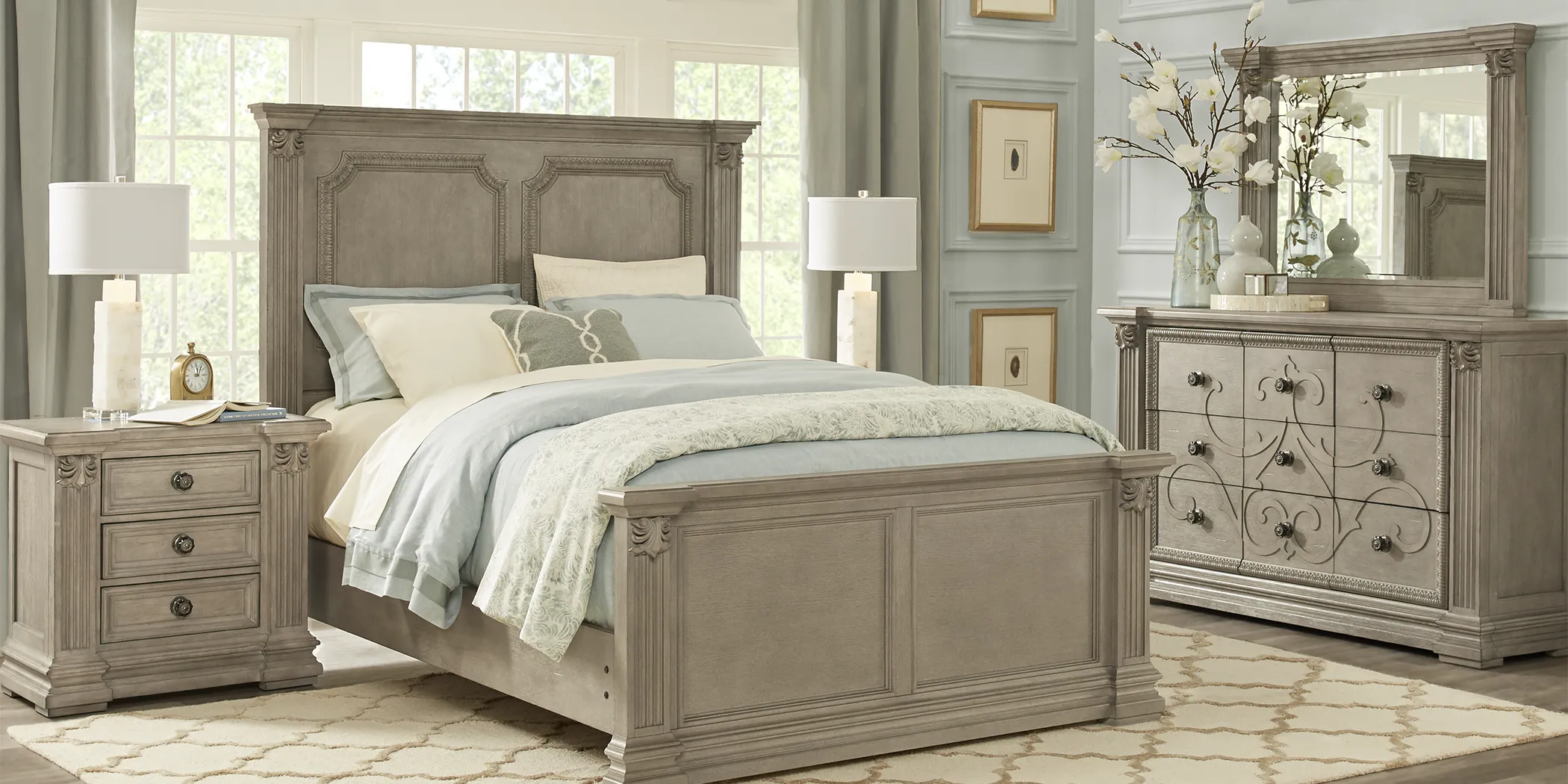 Havencrest Gray 5 Pc King Panel Bedroom - Thumbnail - Image 1