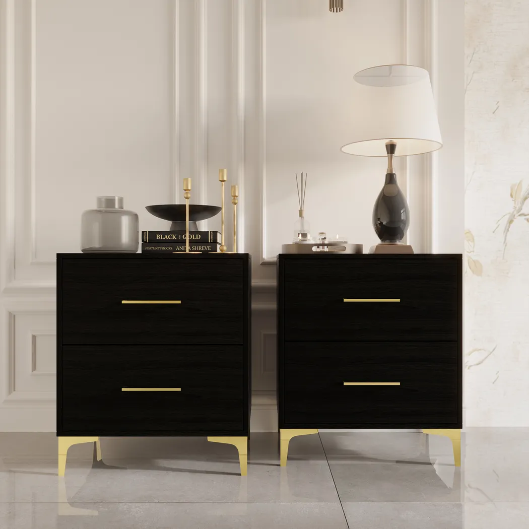 Havenway Black Queen with 2 Nightstands - Thumbnail - Image 2