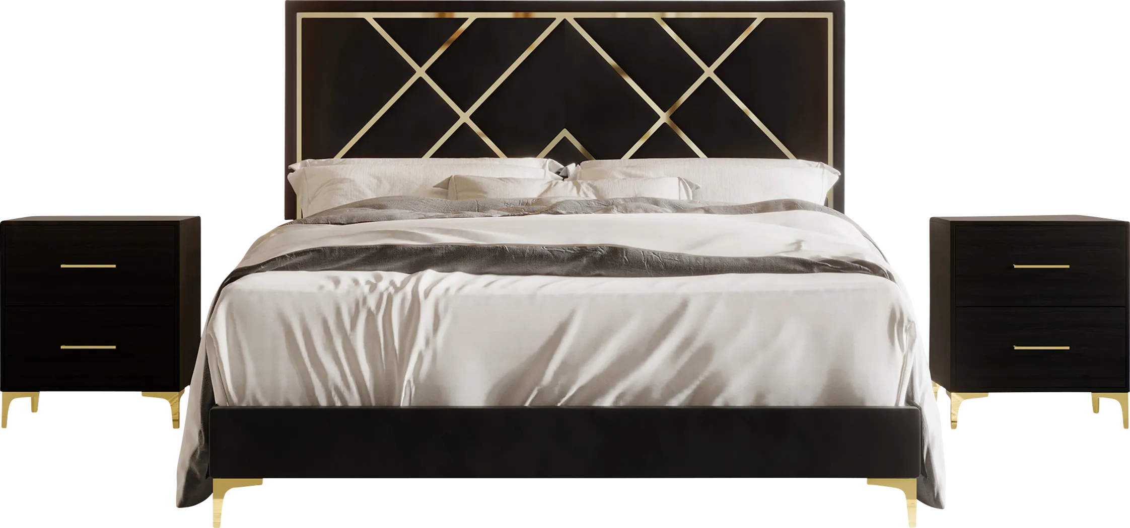 Havenway Black Queen with 2 Nightstands - Thumbnail - Image 9