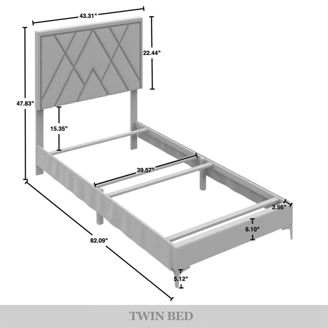 Havenway Black Twin Bed with 2 Nightstands - Thumbnail - Image 6