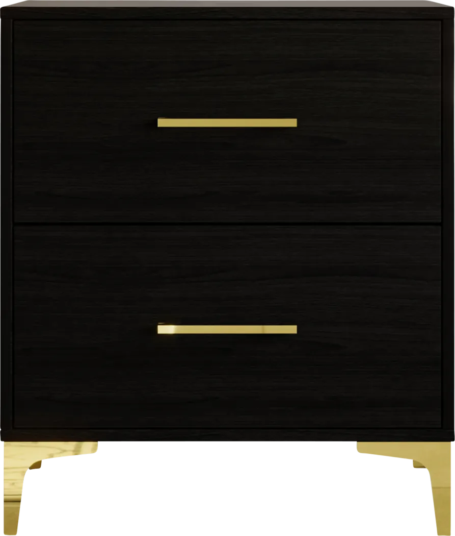 Havenway Black Twin Bed with 2 Nightstands - Thumbnail - Image 7