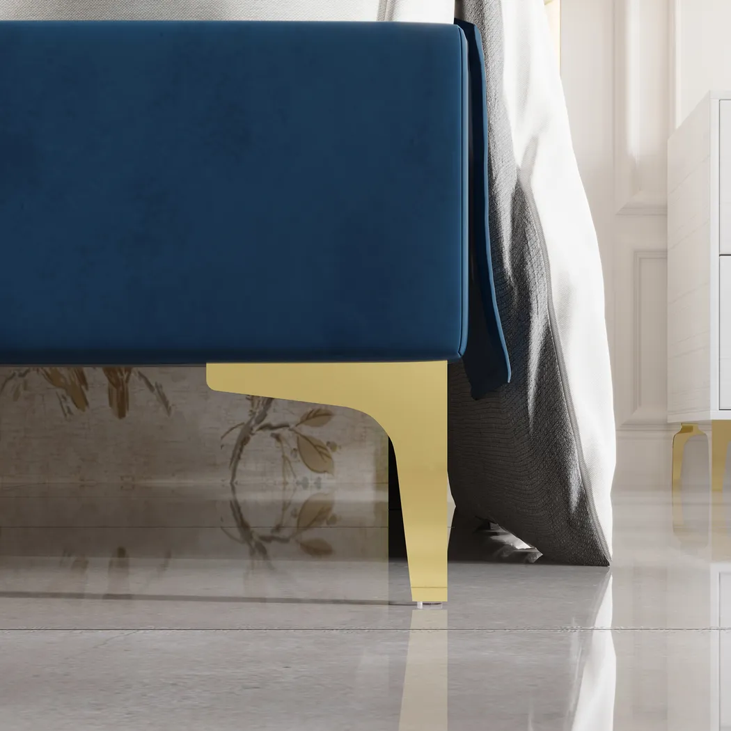 Havenway Blue Full Bed with 2 Nightstands - Thumbnail - Image 5