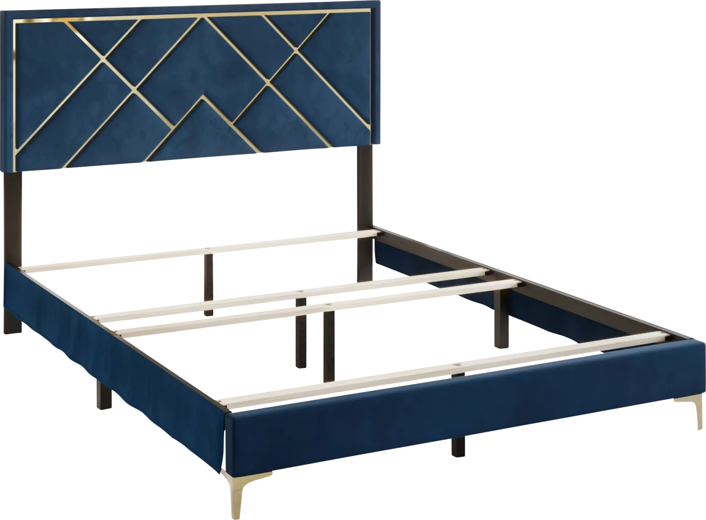 Havenway Blue Full Bed with 2 Nightstands - Thumbnail - Image 6