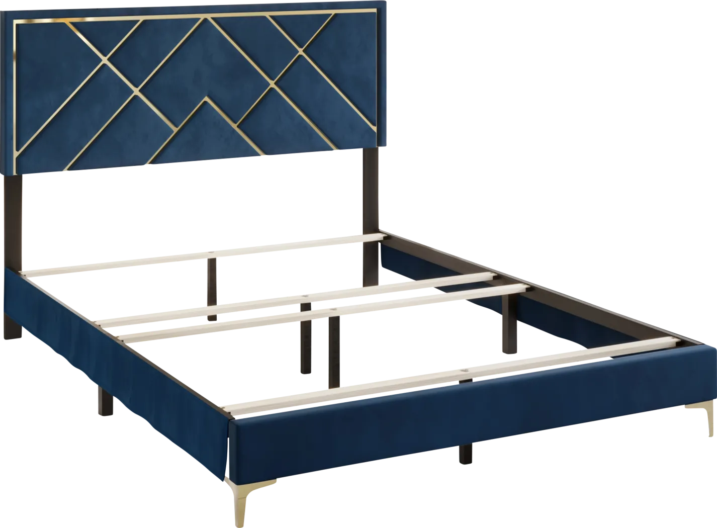 Havenway Blue Twin Bed with 2 Nightstands - Thumbnail - Image 6