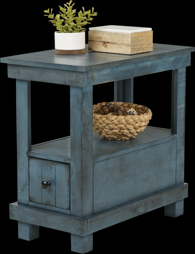 Havenwood Blue Chairside Table - Thumbnail - Image 2