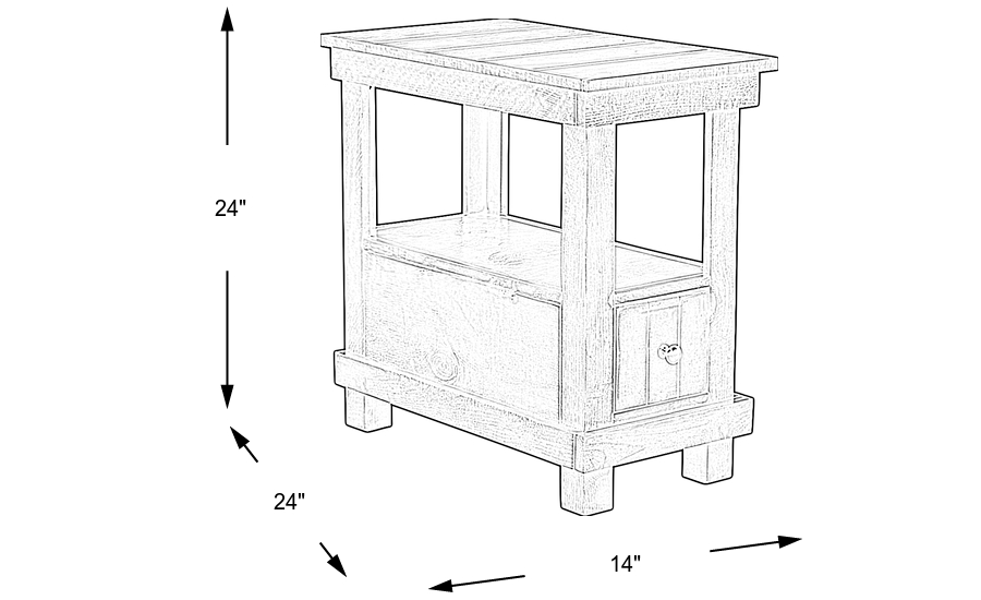 Dimension Image. Please refer to the Dimension Tab on this page for dimension details.