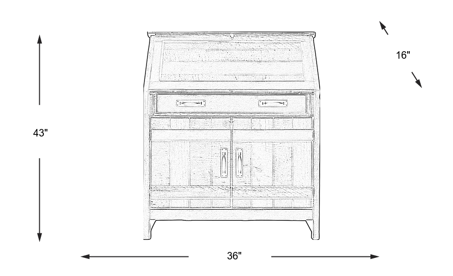 Dimension Image. Please refer to the Dimension Tab on this page for dimension details.