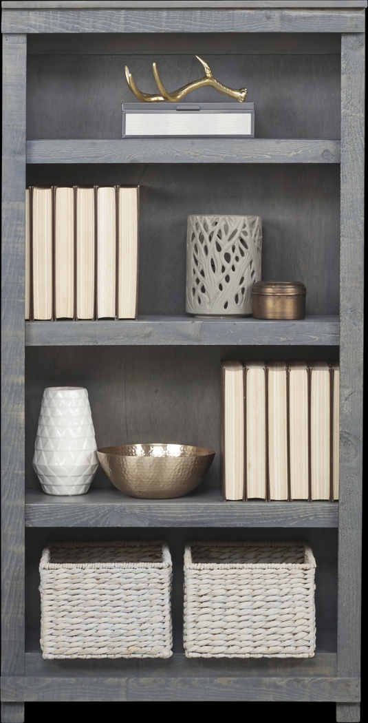 Havenwood Gray 4 Shelf Bookcase - Thumbnail - Image 1