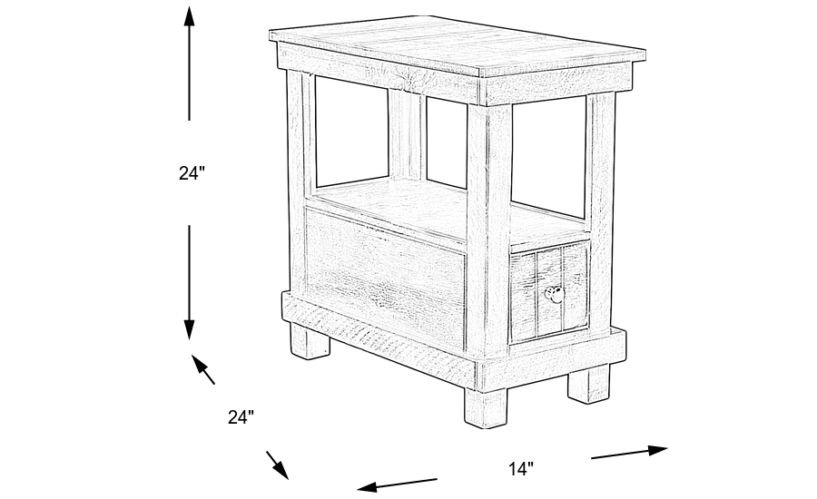 Dimension Image. Please refer to the Dimension Tab on this page for dimension details.